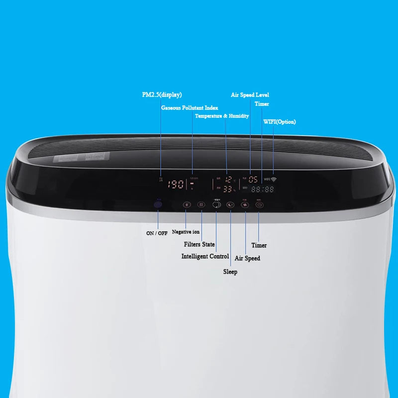 Smart Portable Air Ionizer Purifiers for Large Rooms Electric Power Source for Home and Hotel Stock Available