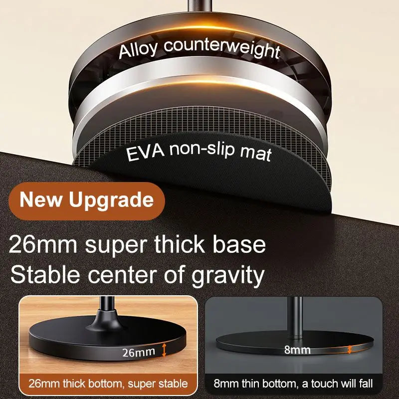 360-Degree Adjustable Universal Desk Holder Mechanical Phone Tablet Stand with Height Adjustable Metal Compatible All Devices