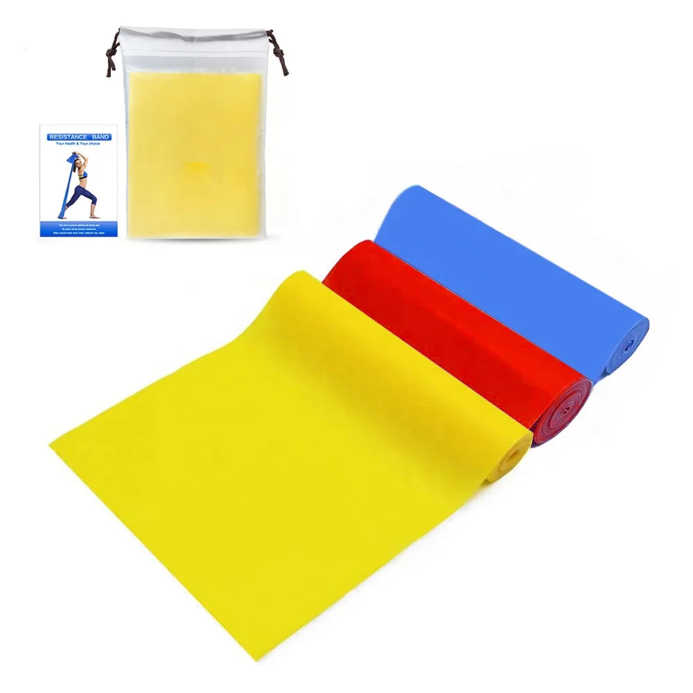 Elastic Physical Therapy Yoga Stretch Strips Bands Workout Home Gym Exercise Resistance Bands Body Building Sport Fitness Bands