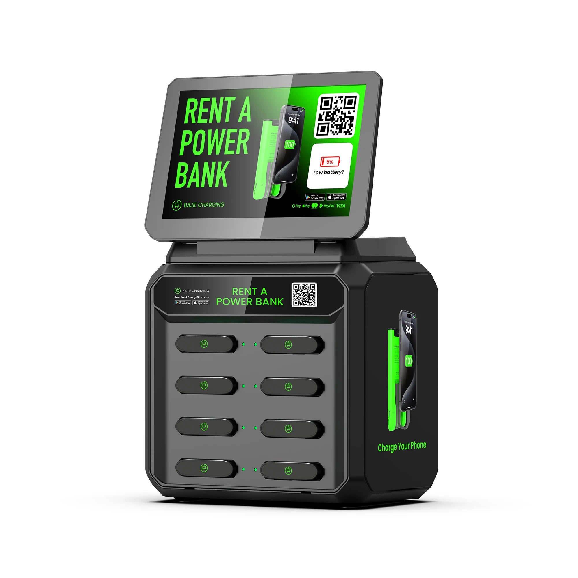 Bajie Commercial Fast Charging Vending Machine with 8 PCS Power Bank Easy Rent Power Banks & Power Station Product