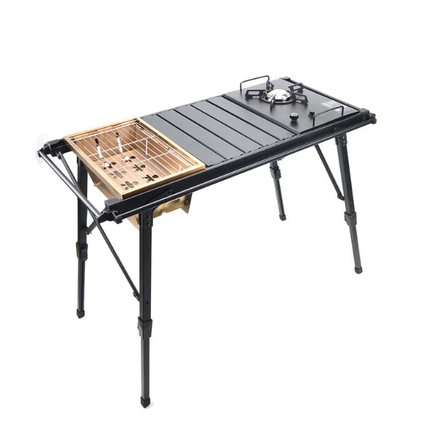 Portable Height Adjustable Folding Camping Table Picnic Barbecue IGT Table for Camping Car Travel