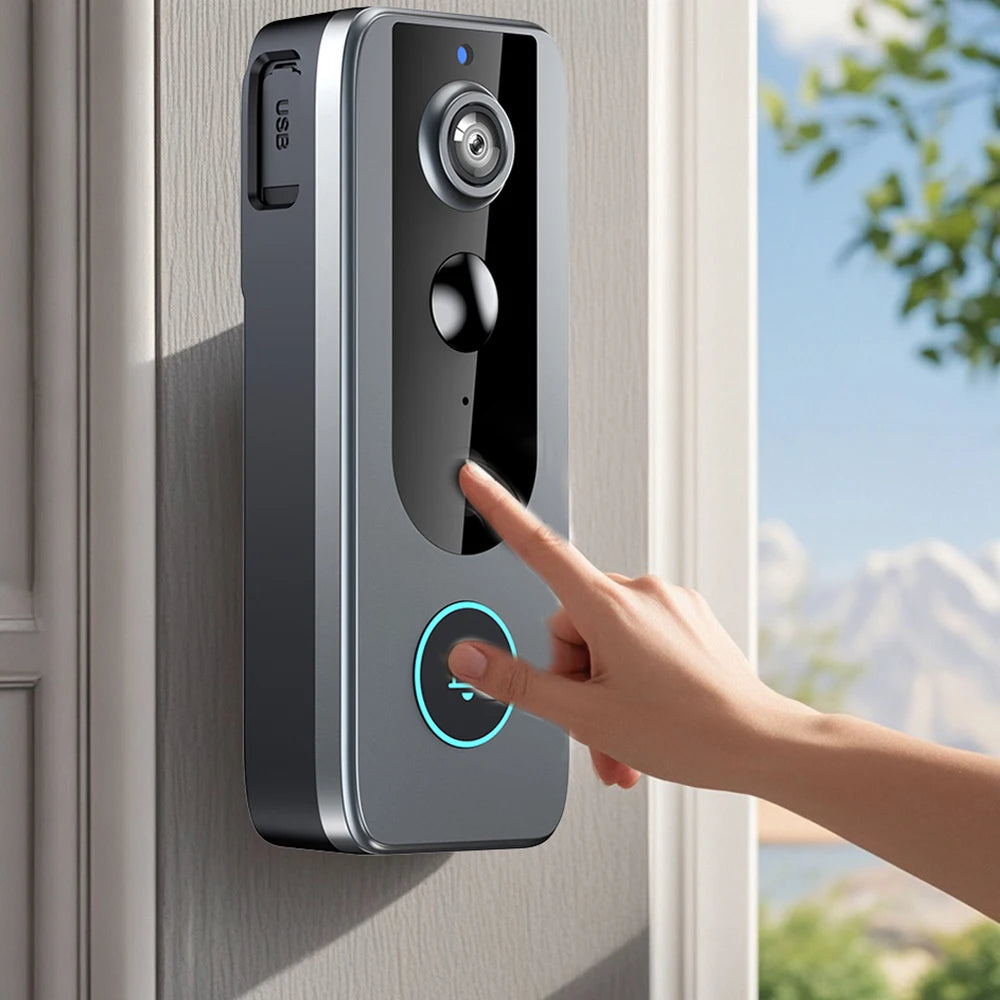 New Tuya Video Door Bell Camera Motion Detection Wireless Smart Wifi Full 1080p Doorbell With Built-in 4000mah Battery