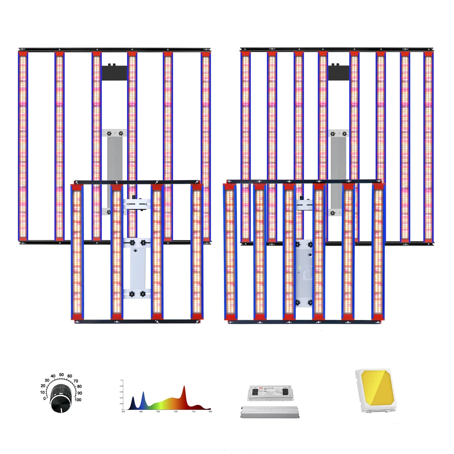 YXO Yuxinou EU BR Stock Phytolamp 800w 1000w Led Growlights Veg Full Spectrum Led Grow Light Lm301h Evo Lm282b 240w Grow Light