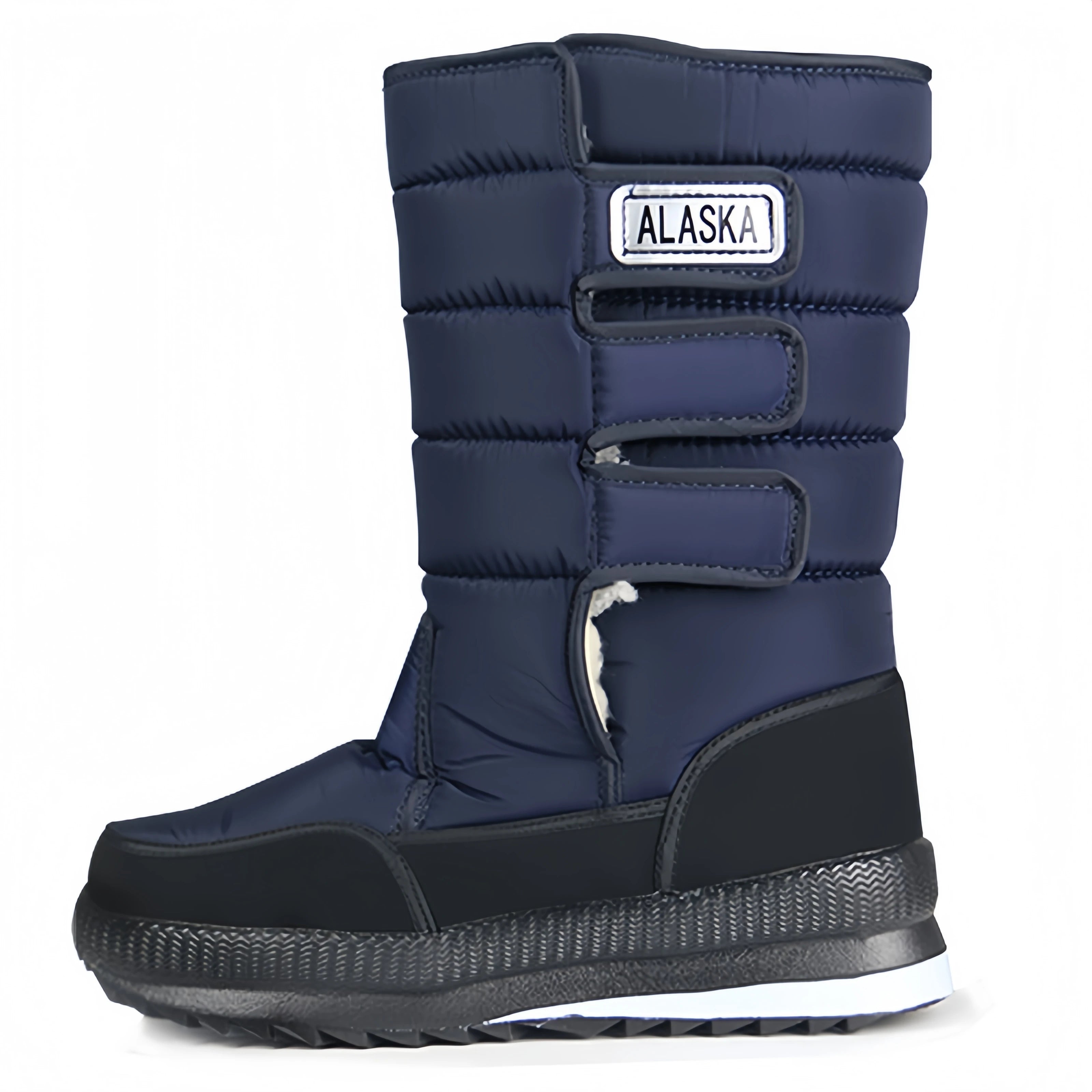 Men's Fashionable Winter Snow Boots with Thick Plush, Waterproof, Anti slip and Warm Functions, Comfortable and Versatile
