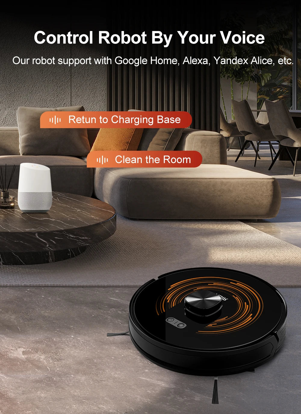 Self Charge Vacuum Robot Cleaner WiFi App Control Smart Sweep Robot Vacuum Cleaner with Mopping ABIR K30