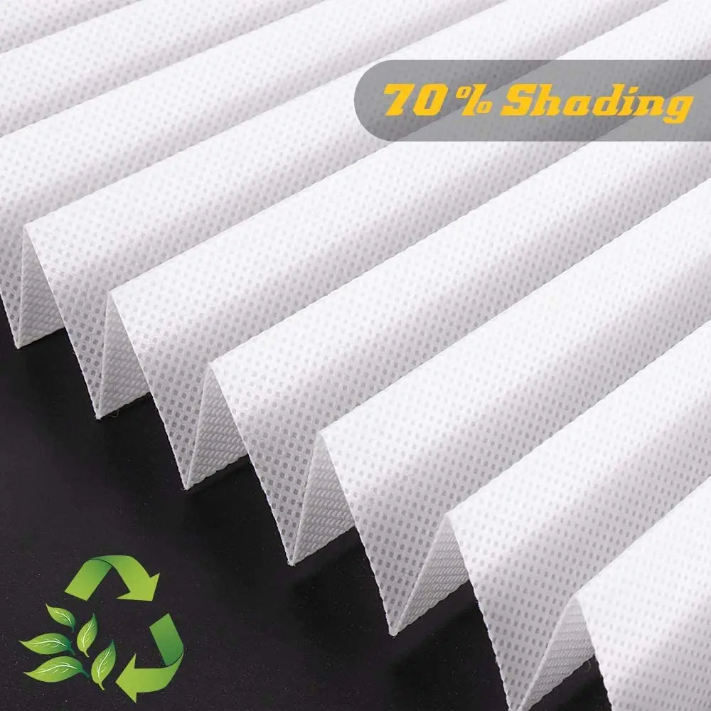 Easy to Install Light Filtering Pleated Paper Shades for Window Temporary and Portable Blinds with Clips Roman Zebra