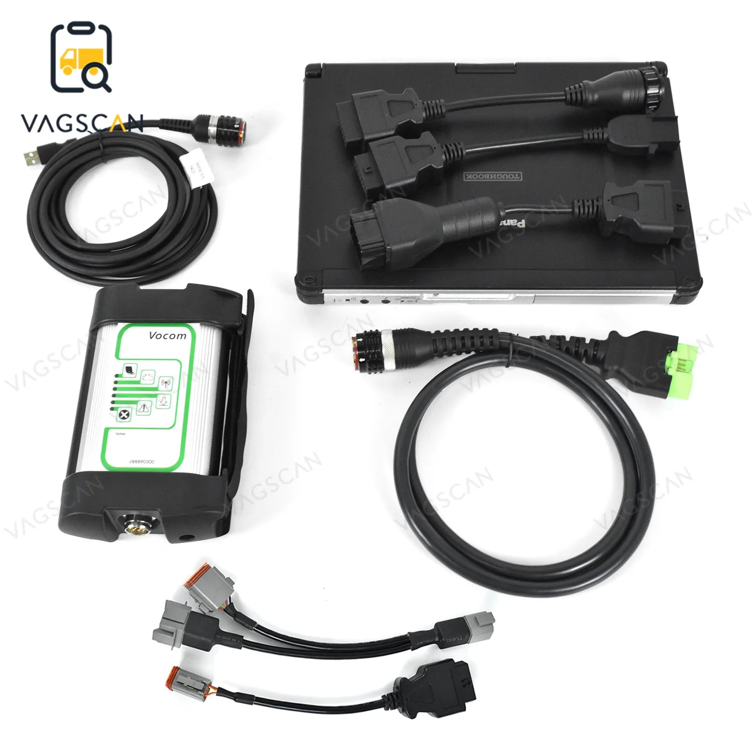 For Renault/UD/Mack/V Olvo Truck Diagnosis for Vocom Vodia 5 88890300 Tech Construction Excavator +CFC2 Laptop Diagnostic