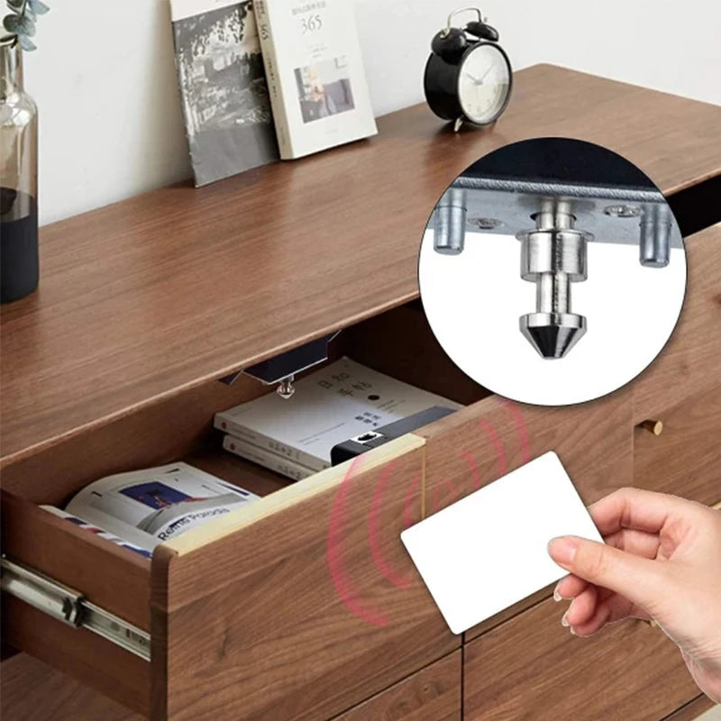 Smart Invisible Cabinet Electronic Rfid Card Locker Lock Hide Under Table Rfid Drawer Lock
