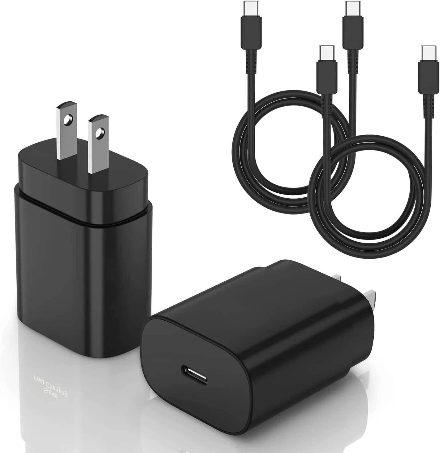 Hot Selling Super Fast PD 25W Foldable Universal UK/US Plug Type-C Fireproof Power Supply Adapter for Mobile Phones 5V/3A Output
