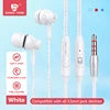 3.5mm Wired Headphones D21In Ear Headset Wired Earphones with Microphone Bass Stereo Earbuds Sports In-line Control for Phones
