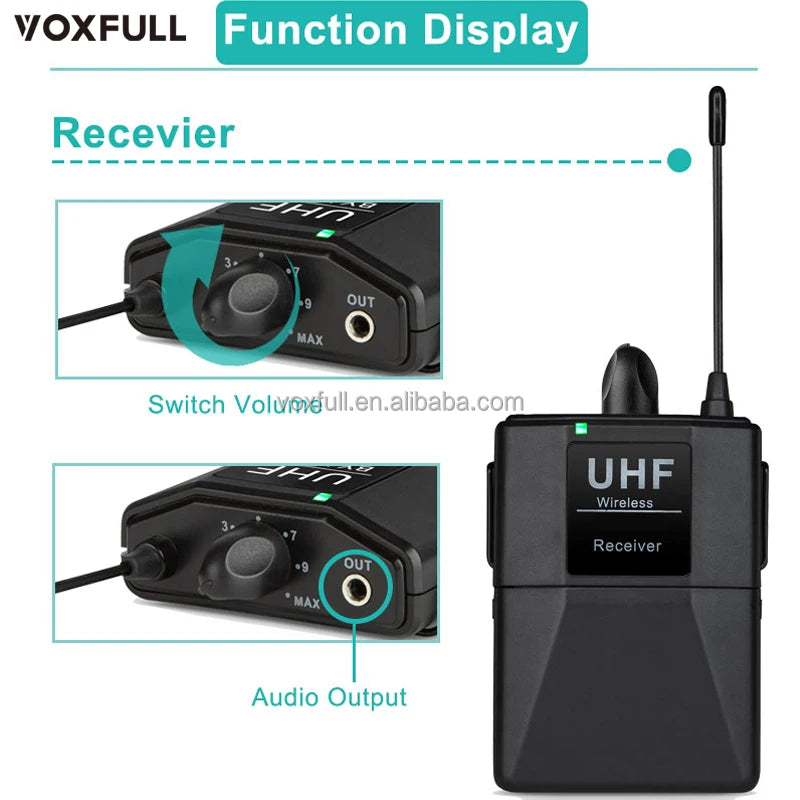 Voxfull Wlj02 High-Quality Wireless Lavalier Microphone Lapel Microphone System Comes With Two 3.5mm Cables
