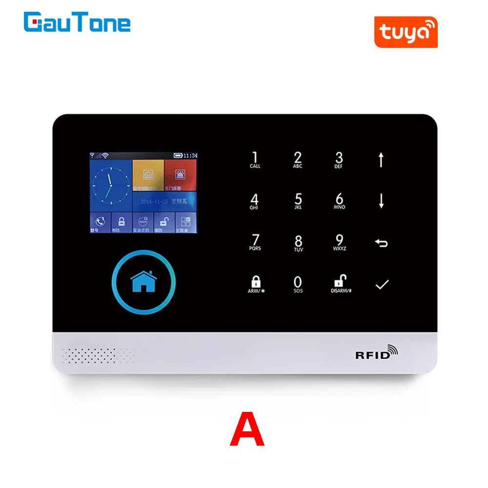 Smart Home WiFi GSM Alarm System for Home with Motion Sensor Wireless Siren Night Vision IP Camera Tuya Support Alexa