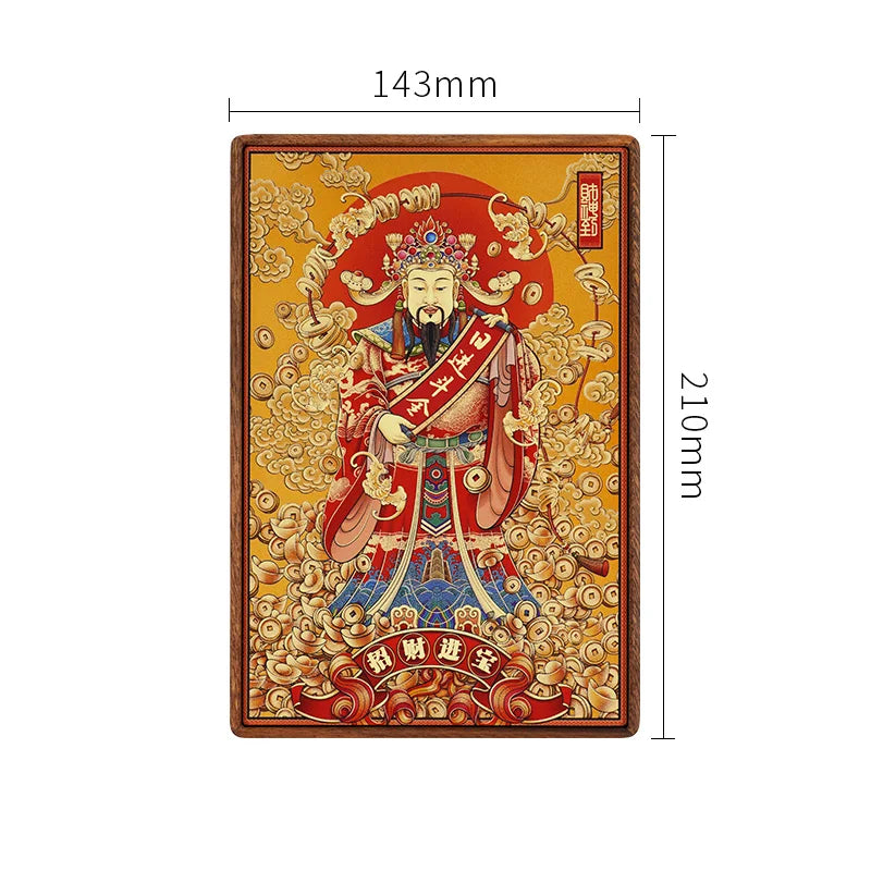 Chinese Style Brass Solid Wood Wealth Attracting Decoration Tabletop Use for Home Office Shops-High Quality Metal Arts Showpiece