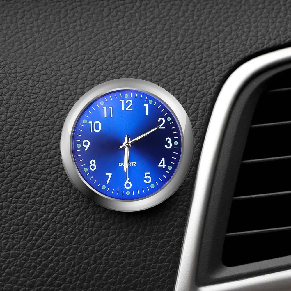 Car Clock Luminous Automobiles Internal Stick-On Mini Digital Watch Mechanics Quartz Clocks Auto Ornament Car Accessories