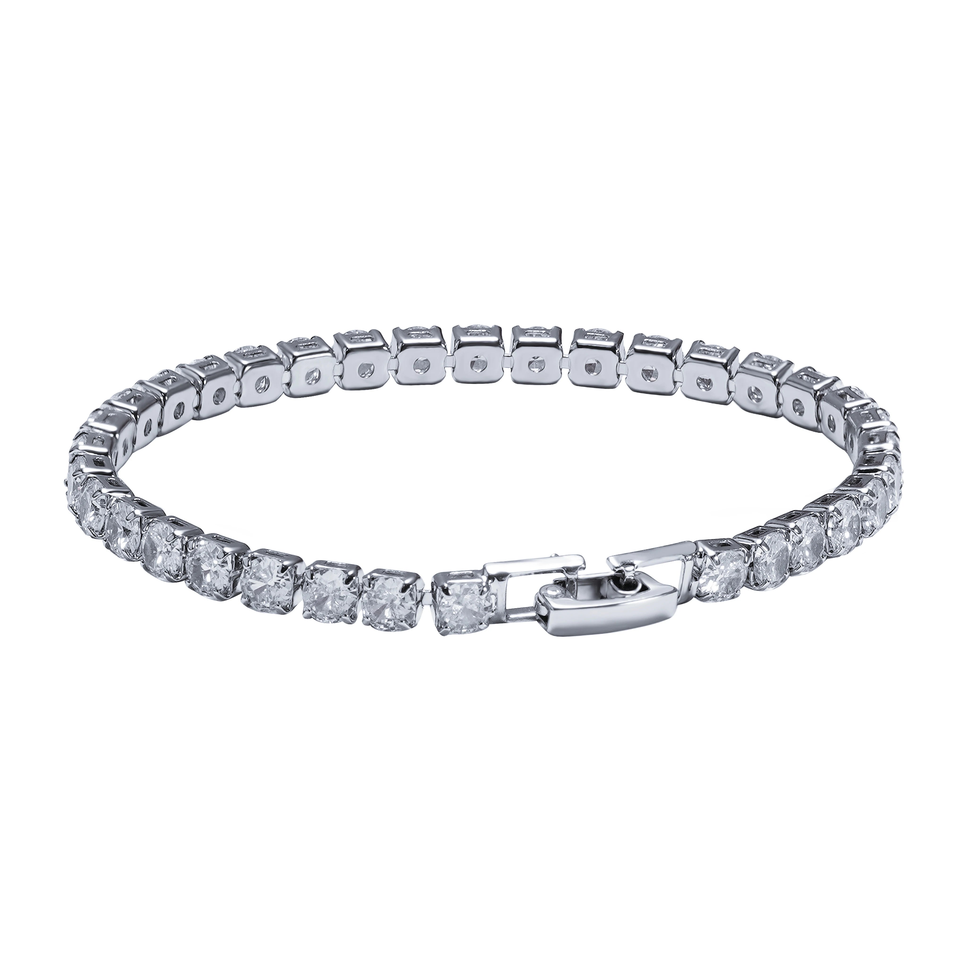 Trendy Classic Luxury Cubic Rhinestone Western Fashion Jewelry Women's 18K Gold Plated Brass Bracelet