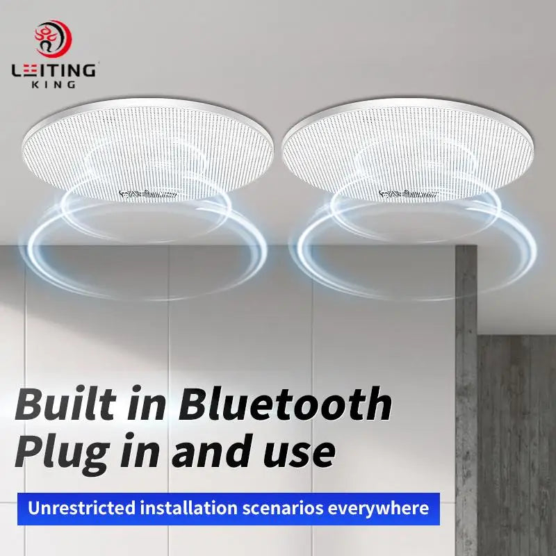 LEITING KING RC-401 Host 4 Inch 15W Ceiling Speaker Wireless Indoor Ceiling Speaker Embedded  Speakers