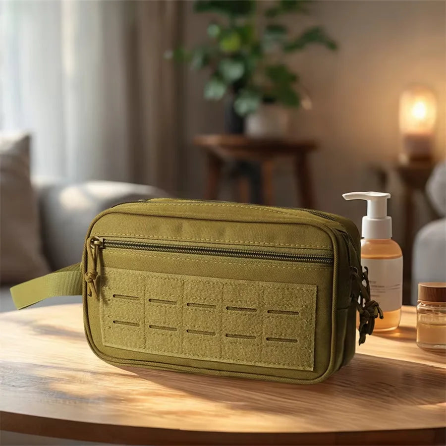 Outdoor Sport 600D Nylon Admin Waist Pouch Laser Tactical Molle Gadget Organizer Zipper EDC Utility Personal Defense Equipment