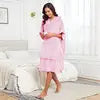 Luxury Brand Ladies Lounge Wear Wearable Blanket Fuzzy Blanket Sleep Wear Cute Winter Pajamas