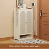 Modern Tall Standing Shoe Rack for Dormitories Apartments Space-Saving Multi-Layer Shoe Cabinet Dustproof Feature for Entryway
