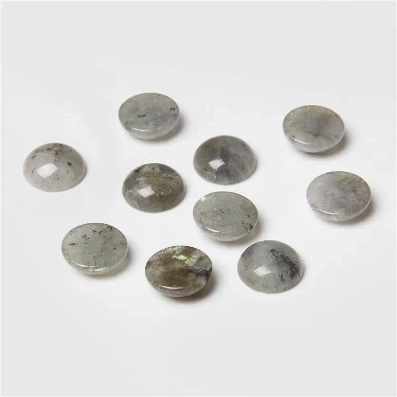 4/6/8/10/12/14mm Natural Stone Cabochon Round Semi-precious Cameo Fit DIY Ring Earring Bracelet Jewelry Making Finding 10pcs/lot
