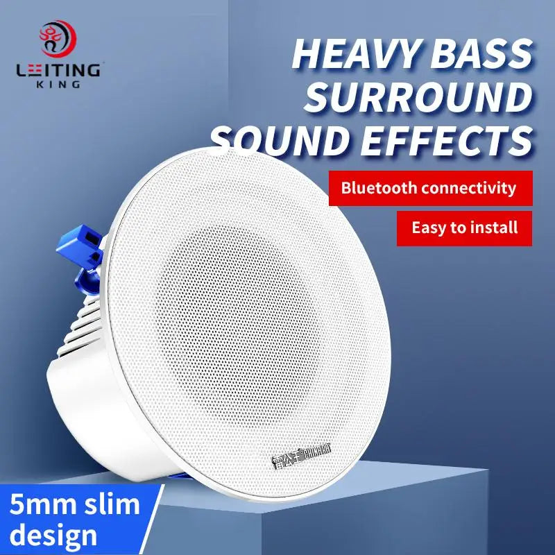 LEITING KING RC-401 Host 4 Inch 15W Ceiling Speaker Wireless Indoor Ceiling Speaker Embedded  Speakers