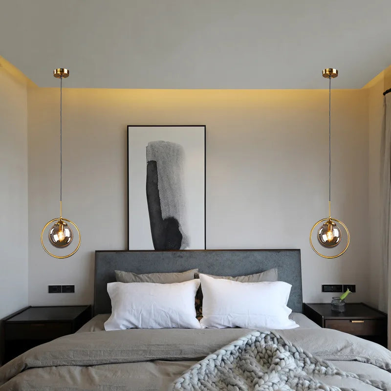 Light Luxury Bedroom Bed Chandelier Modern Simple Small Chandelier Creative Personality Web Celebrity bar Lamp Crystal Lamp