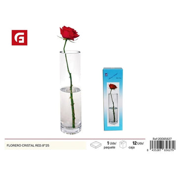 Glass vase 8x25 cm - Decorative items