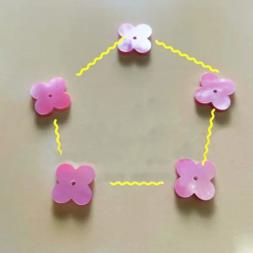 Luxury High Quality Fashion Chain Link Four Leaf Bracelets Femme 4-clover 15mm Flower Women's Bracelet