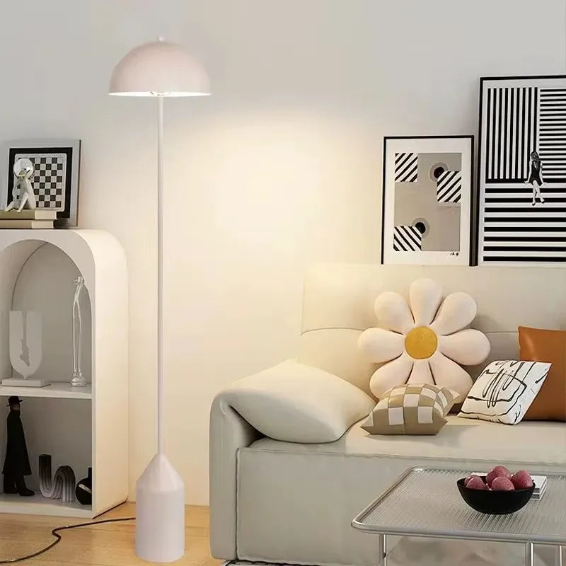 Medieval Nordic Cream Wind Mushroom Floor Lamp for Beside Sofa in Living Room and Bedroom