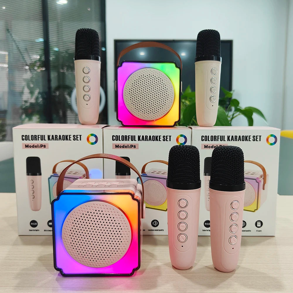 P8 Ali Baba Wireless RGB Karaoke Machine Speaker for Party Singing Music Events and Fulfilling Various Entertainment Purposes