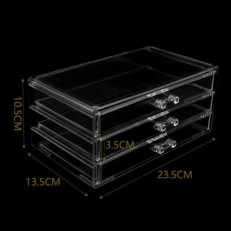 Cosmetics Beauty Supplies Acrylic Makeup Box Lipstick Jewelry Hair Accessories Makeup Brush Organizer Storage with Drawers