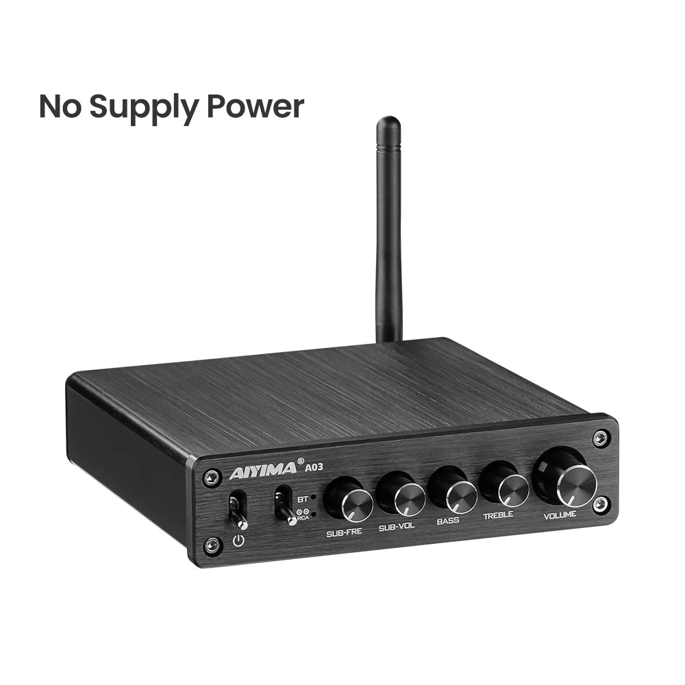 AIYIMA A03 TPA3116 Subwoofer Bluetooth Amplifier HiFi TPA3116D2 2.1 Digital Audio Power Amplifiers 50Wx2+100W Sound Amplificador