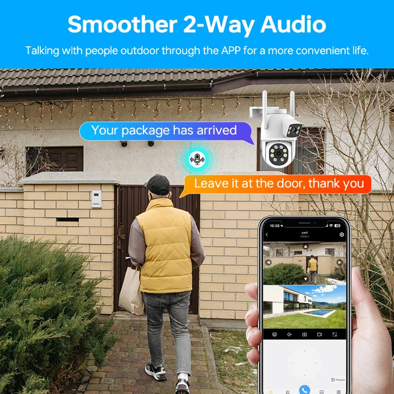 Smart Home Indoor 4mp Wifi Ip Camera Smart Security System Outdoor Ptz Security Camera Wireless Mini Cctv Camera