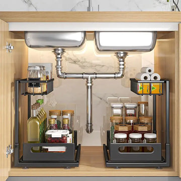 Caddy Garage Bathroom Drawer Organizer Utensils Small Cabinet Basket Stand Kitchen Container Under Sink Organizers and Storage