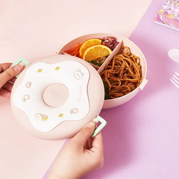 Hot Sale Cute Donut Insulated Lunch Box Microwave-Friendly Fruit Storage for Travel Camping Student Office Outdoor Picnic