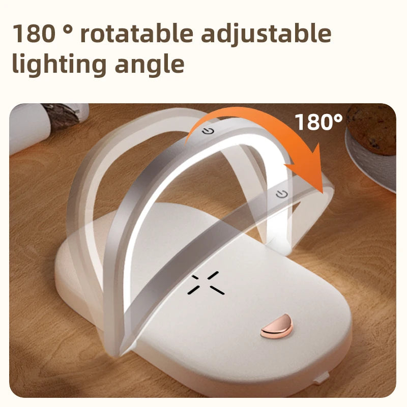 2024 Hot  Led Table Desk Lamp With Phone Wireless Chargers Stand 15w Fast Wireless Phone Charger Lamp Wooden Holder
