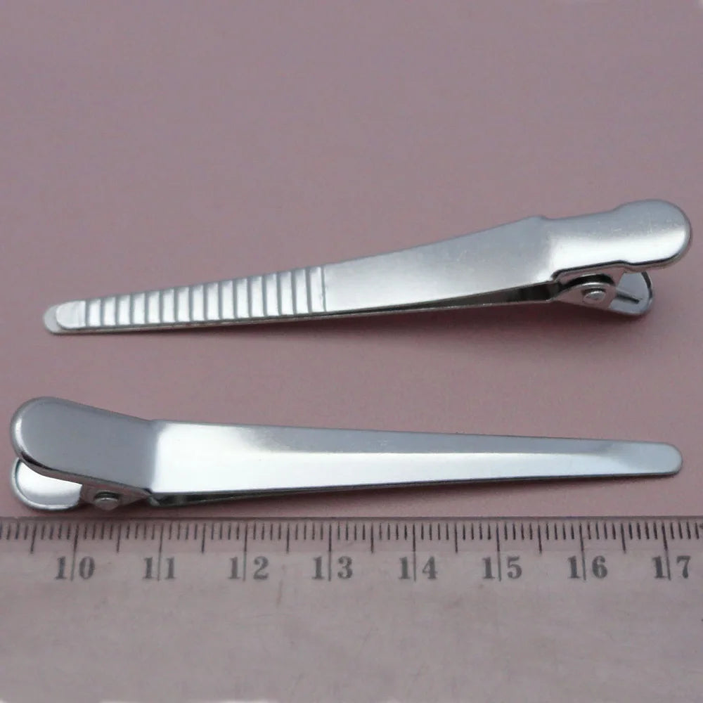 50PCS/bag 8.0cm 3.15 Inch  Forceps Shape Metal Alligator Clip Long Hair Clips Hairpins for DIY Women Hair Accessories