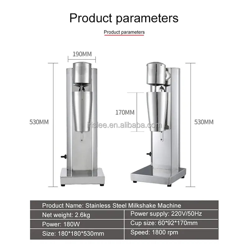 Milkshake Machine Stainless Multifunction Steel Soft Ice Cream Maker Blender Cocktail Drink Mixer