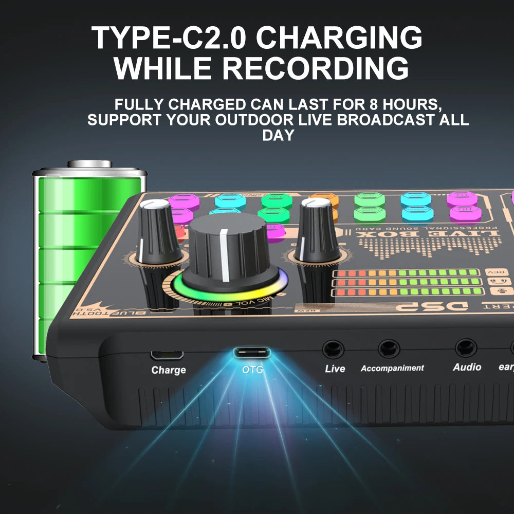 Professional Podcast Equipment Recording Studio Live Broadcast with Noise Reduction for Live Streaming Record Podcasting