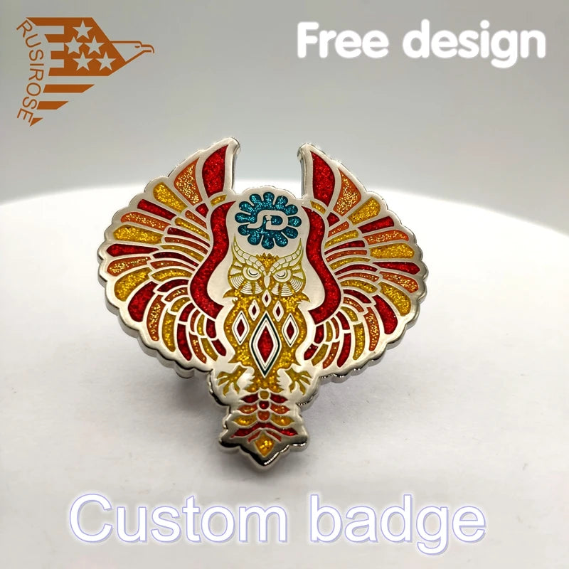 Customize metal badge, LOGO lapel pin, Custom make enamel brooche collar pins, Personalized badge pin, Custom pins, Metal LOGO