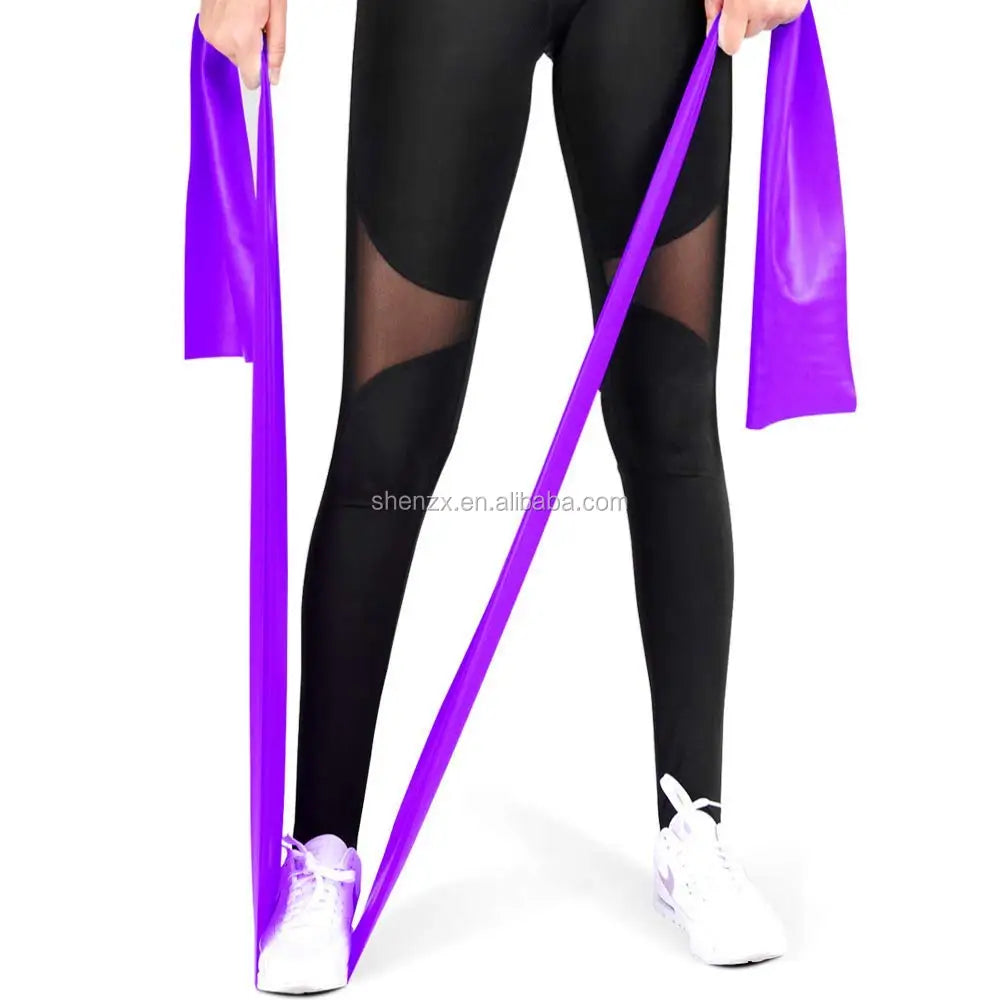 Custom Resistance Exercise Band TPE Latex Yoga Pilates Elastic Stretching Band Gym Exercise Fitness Bands Set Workout Home