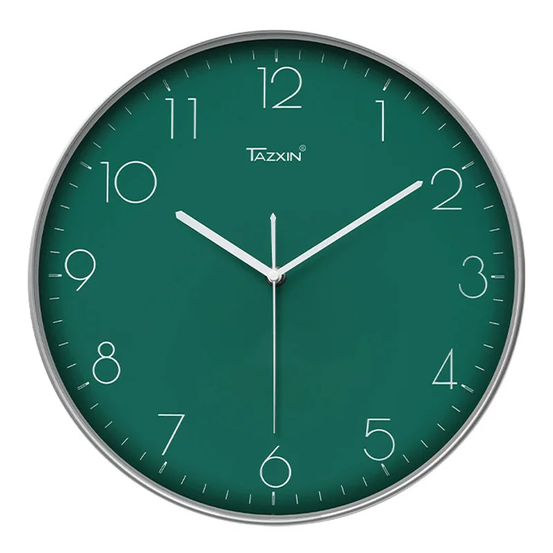 Modern Round Black Plastic Black Wall Clock  Manufacturer with Quartz Movement Custom Logo Simple Needle Display for Living Room