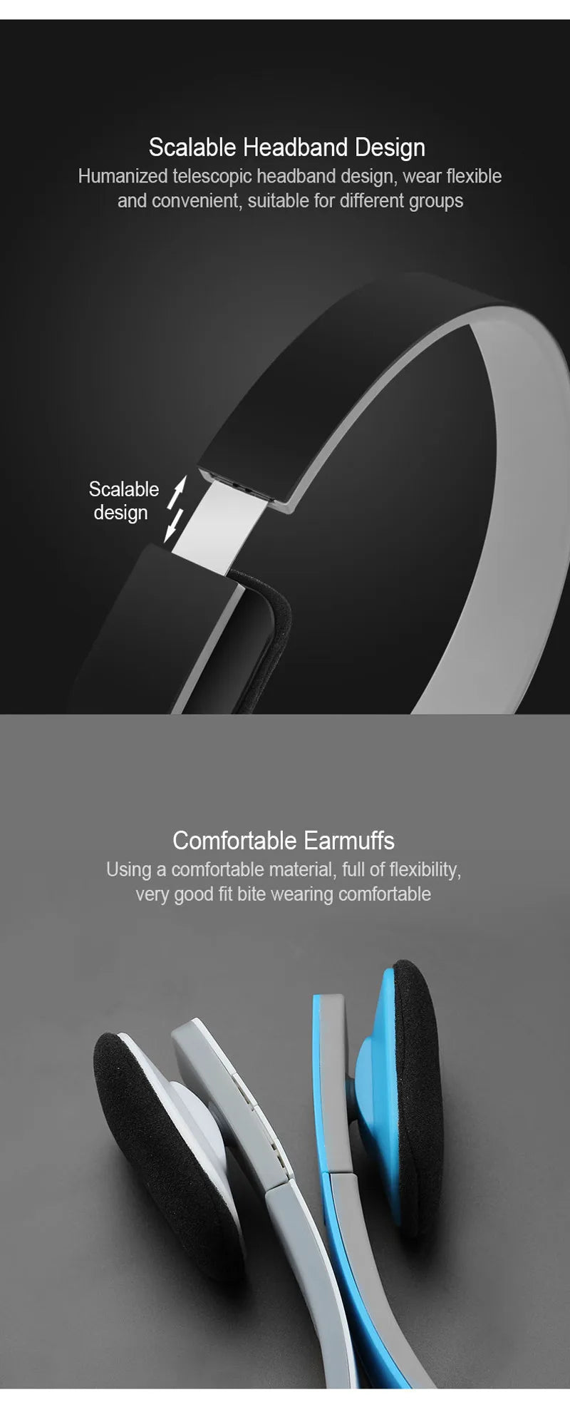 Sport Headphones HD Noise Cancelling Earphone Wireless Headset with Bluetooth USB TV Adaptor HiFi Deep Bass Sound for TV