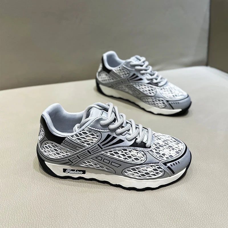 Trendy Men's Casual Shoes for Spring Breathable and Soft Soled with Lace-Up Closure Personalized Design