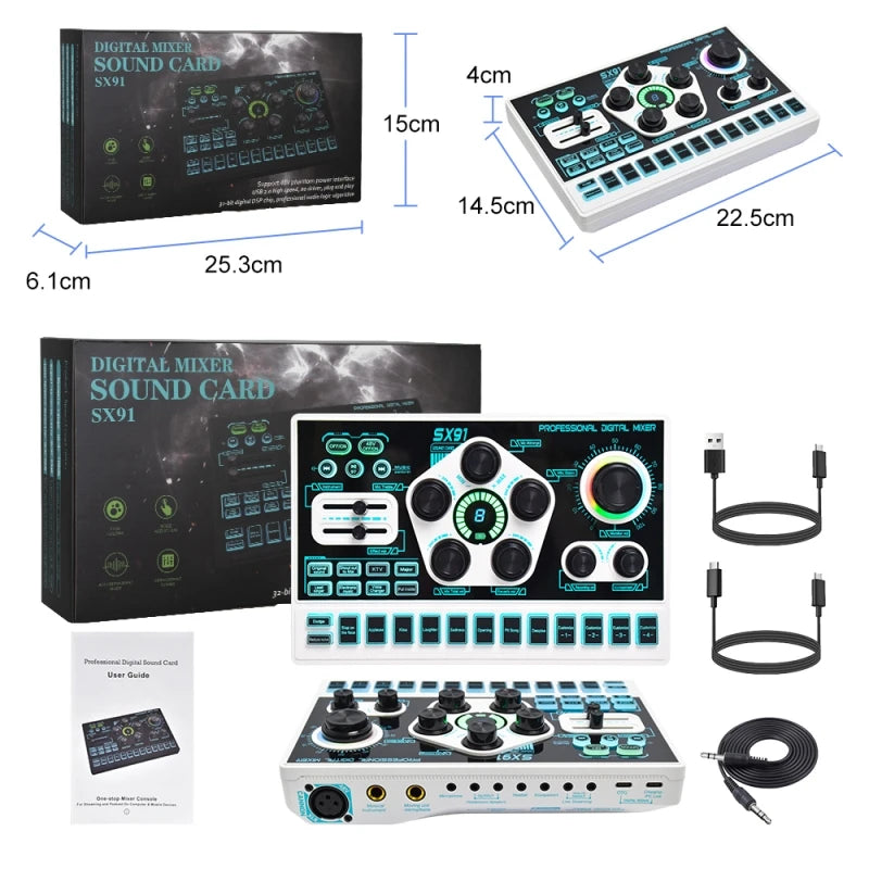 Podcast Equipment Bundle Podcast SX91 Studio Mic Phone Recording Music Studio Audio AdiuMachine Recording Kit Studio Ki