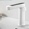 Mixer Gun Brass Basin Taps Faucet Spray Hot Cold Bathroom Basin Face Faucets Grey Modern Smart Digital Display Pull Out Down