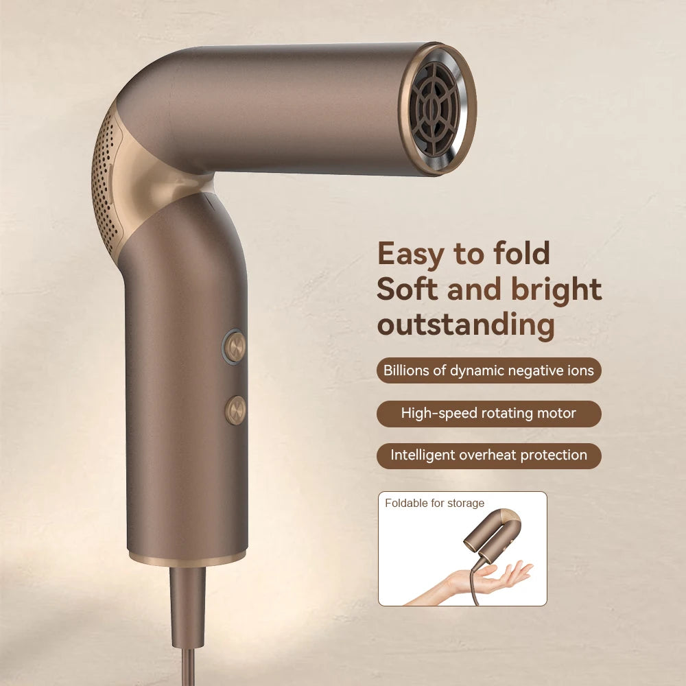 2025 Portable Foldable MINI Hair Dryer 110000 RPM Brushless High-Speed 110000 RPM Pocket Negative Ions New Travel Hair Dryer
