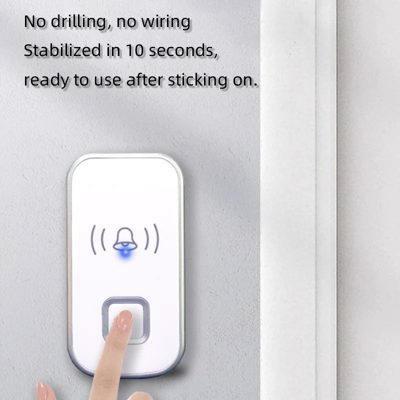 300M Long Range Wireless Doorbell 16 Melodies Loud Alarm IP44 Waterproof for Home School Outdoor Hotel Remote Control Included