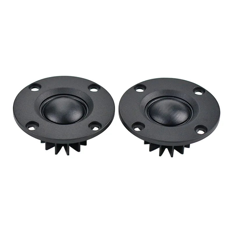 1 Inch Tweeter Speaker 6 ohm 30W Hifi Soft Dome Silk Film Treble Loudspeaker Neodymium Toothed aluminum heat sink 2pcs