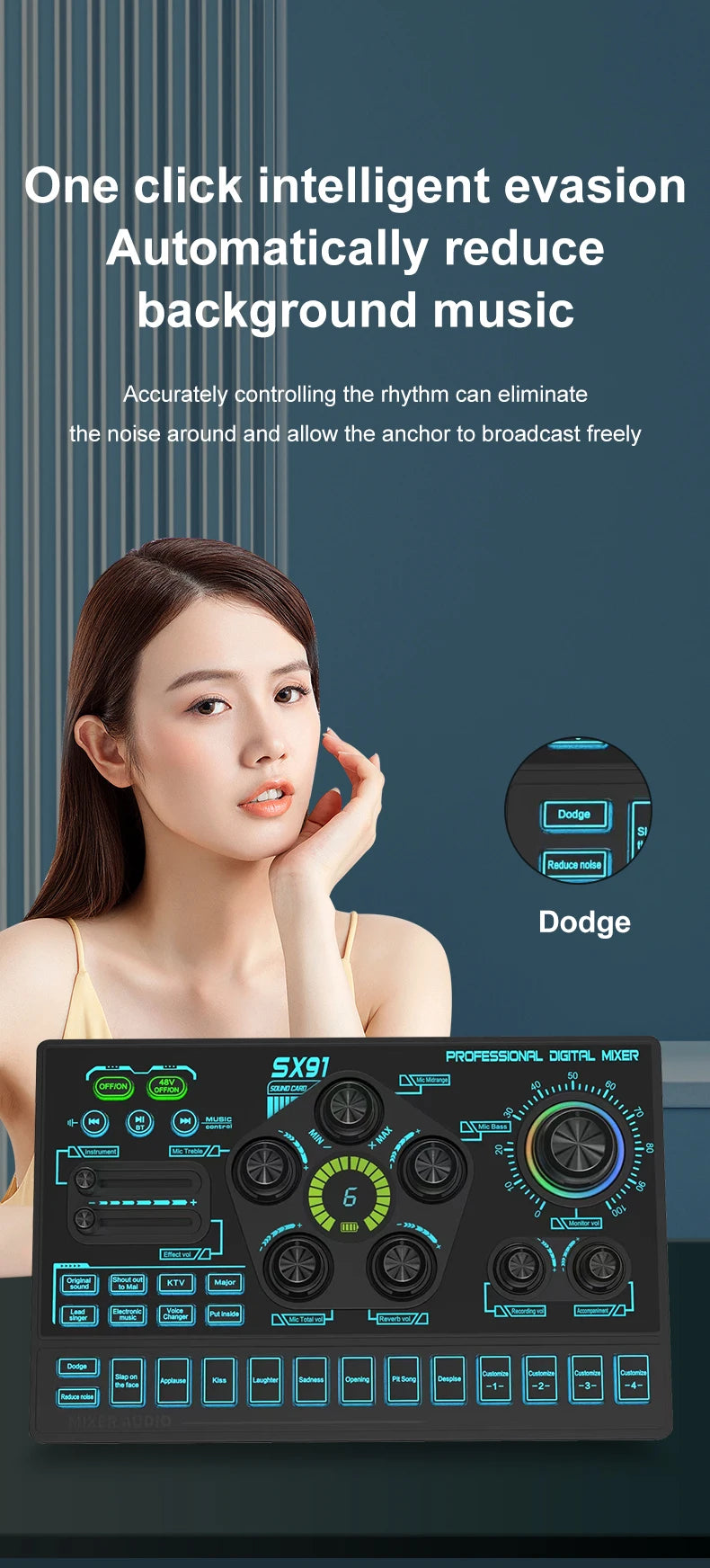 Podcast Equipment Bundle Podcast SX91 Studio Mic Phone Recording Music Studio Audio AdiuMachine Recording Kit Studio Ki